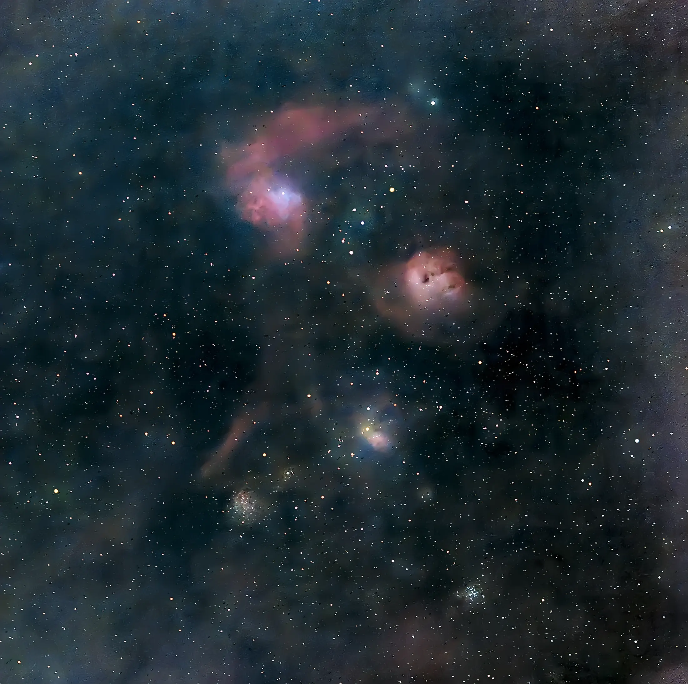 C31 火焰之星星雲 IC410 蝌蚪星雲  NGC1893 Y型星團